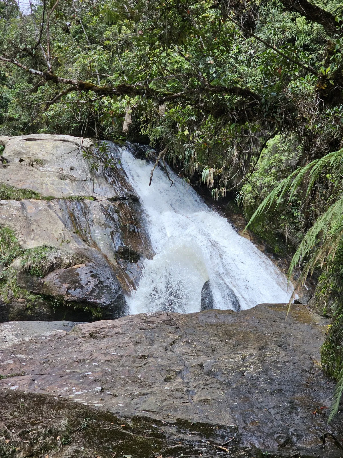 Cascada natural cercana a Vegonia, en el sur del Huila.